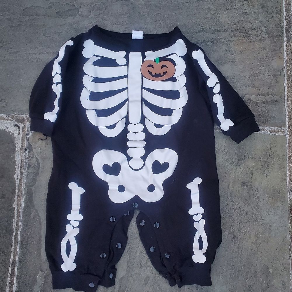 Skeleton Baby Halloween Costume Size 18-24m